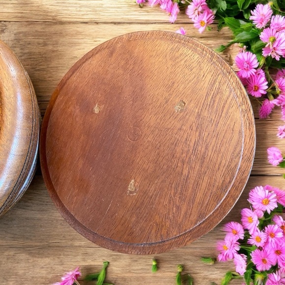Vintage wooden bowl with lid. EVC - Picture 6 of 7